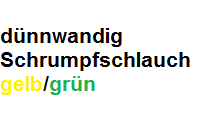 Schrumpfschlauch 12,7-4,0 grün-gelb dünnwandig Artnr. H-2(3X)F(YG) ohne Innenkleber