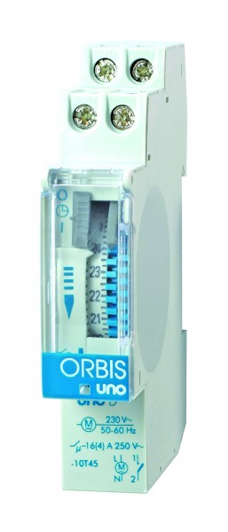 ORBIS Analoge Zeitschaltuhr 12V DC ohne Gangreserve IP20 UNO D