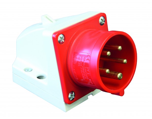 PCE CEE-Wandgerätestecker 32A 5pol. 400V IP44 Artnr. 525-6