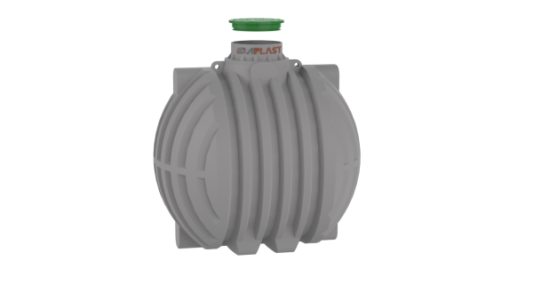 Trinkwassertank 5000 L-XL L2,45m H2,0m Ø1,7m DOM-mittig weiss Artnr. 214340140