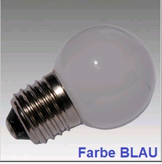 Tropfen-LED-PC 1W E27 220-240V blau Artnr. SCH260312