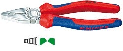 Knipex Kraft-Kombizange mit Schneide verchromt Artnr. 02 05 200