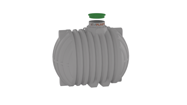 Trinkwassertank 6000 L-XL L2,90m H2,0m Ø1,7m DOM-seitlich weiss Artnr. 214340210