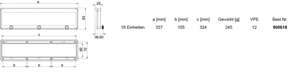 PCE Klappfenster L193xH93mm 10 Einheiten IP66/67 Artnr. 900610s schwarz