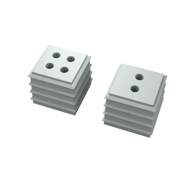 Conta-Clip Dichtelement klein 2x 6mm grau Artnr. KDS-DE 2x5-6 GR