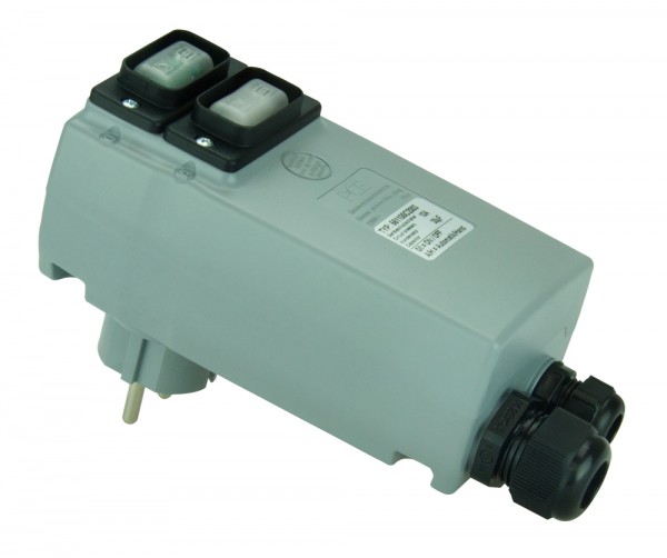 PCE Motorschutzkontaktstecker mit Kondens. 30µF 16A 230V Nennstrom 6A IP44 Artnr. 561060C3003