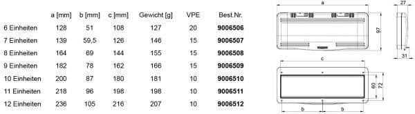 PCE Klappfenster L128xH97mm 6 Einheiten IP54 Artnr. 9006506s schwarz