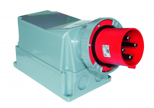 PCE CEE-Wandgerätestecker 125A 4pol. 400V mit Schraubring IP66/67 Artnr. 544-6