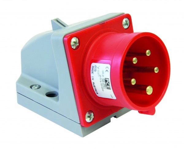 PCE CEE-Wandgerätestecker 32A 5pol. 400V Turbo-Klemm IP44 Artnr. 525-6TT