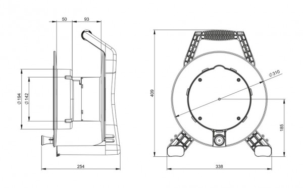 PCE XREEL310 2xCEE16/5 30m 5G2.5 H07BQ-F or K2 Artnr. 9350022-p
