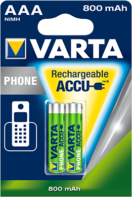 Varta Phone Power Akku Micro (AAA) 800 mAh Artnr. 58398/2BLI