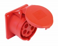 PCE CEE-Anbausteckdose 16A 5pol. 400V gerade 70x70 IP44/54 Artnr. 315-6 PCE CEE-Anbausteckdose 16A 5pol. 400V gerade 70x70 IP44/54 Artnr. 315-6