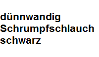 Schrumpfschlauch 76,2-38,1 schwarz dünnwandig Artnr. H-2(Z) ohne Innenkleber