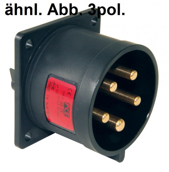 PCE Anbaugerätestecker CEE 16A 3pol. 230V gerade 70x70 IP44 Artnr. 613-6x