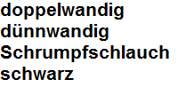 Schrumpfschlauch 3,0-1,0 schwarz dünnwandig mit Innenkleber Artnr. H-5(3X)-F