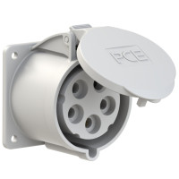 PCE CEE-Anbausteckdose 16A 5pol. 1h 400V gerade 75x75 IP44/54 Artnr. 315-1f7 grau PCE CEE-Anbausteckdose 16A 5pol. 1h 400V gerade 75x75 IP44/54 Artnr. 315-1f7 grau