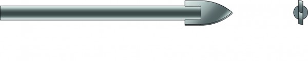 KEIL Glasbohrer Ø5mm L58mm zyl.-Antrieb Artnr. A1.130.000.050