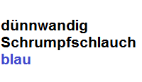 Schrumpfschlauch 1,2-0,6 blau dünnwandig Artnr. H-2(Z) ohne Innenkleber