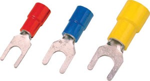 Gabel-Quetschkabelschuh 6Ø isoliert 0,5-1mm² rot VPE100 Artnr. ICIQ16G