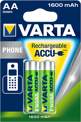 Varta Phone Power Akku Mignon (AA) 1600 mAh Artnr. 58399/2BLI