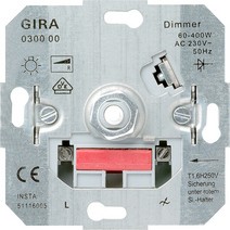 Gira LED-Dimmeinsatz mit Dreh-Ausschalter, 20 – 200W Artnr. 030000