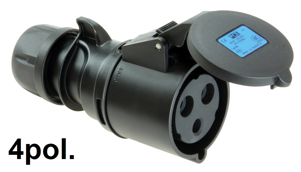PCE CEEKupplung 32A 4pol. 400V IP44 Artnr. 2246x CEE 32A 4pol. 400V