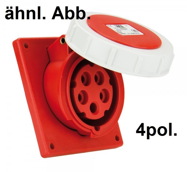 PCE CEE-Anbausteckdose 32A 4pol. 400V schräg 92x100 IP67 Artnr. 4242-6