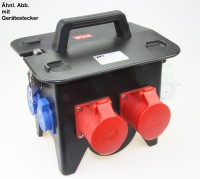 PCE tragb. Vg-Verteiler 1x CEE32A+2xCEE16A+3x Schuko, Fi, Gerätestecker CEE32A Artnr. 9473377 PCE tragb. Vg-Verteiler 1x CEE32A+2xCEE16A+3x Schuko, Fi, Gerätestecker CEE32A Artnr. 9473377