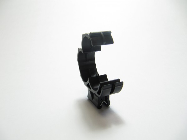 Kantenclip quer für Kante 0,7-3mm, für Wellrohr 2xNW10 schwarz Artnr. KC33
