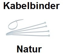 Kabelbinder L200 x B7,6mm VPE100 Artnr. 20076 natur